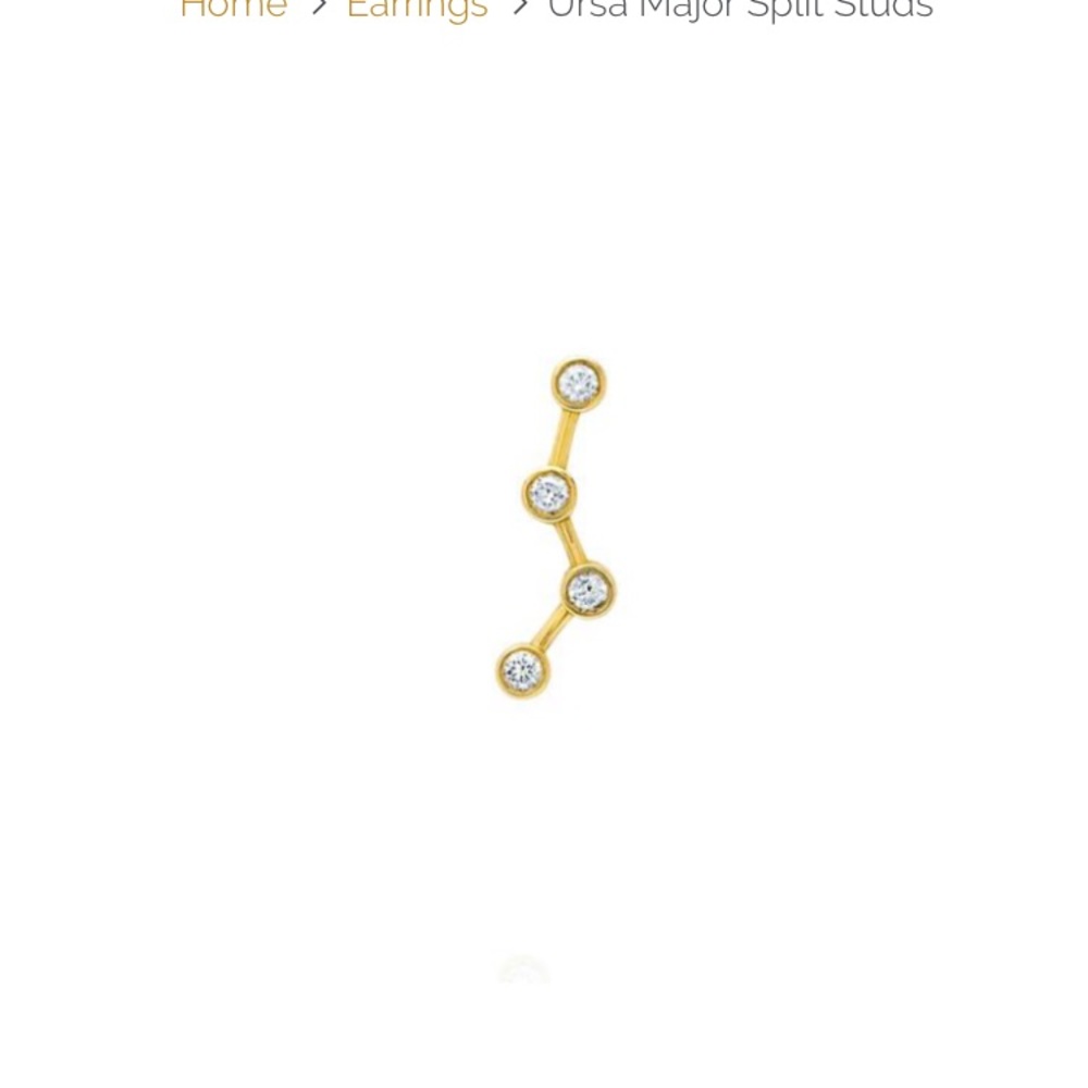 Constellation single earring stud Diamond & gold